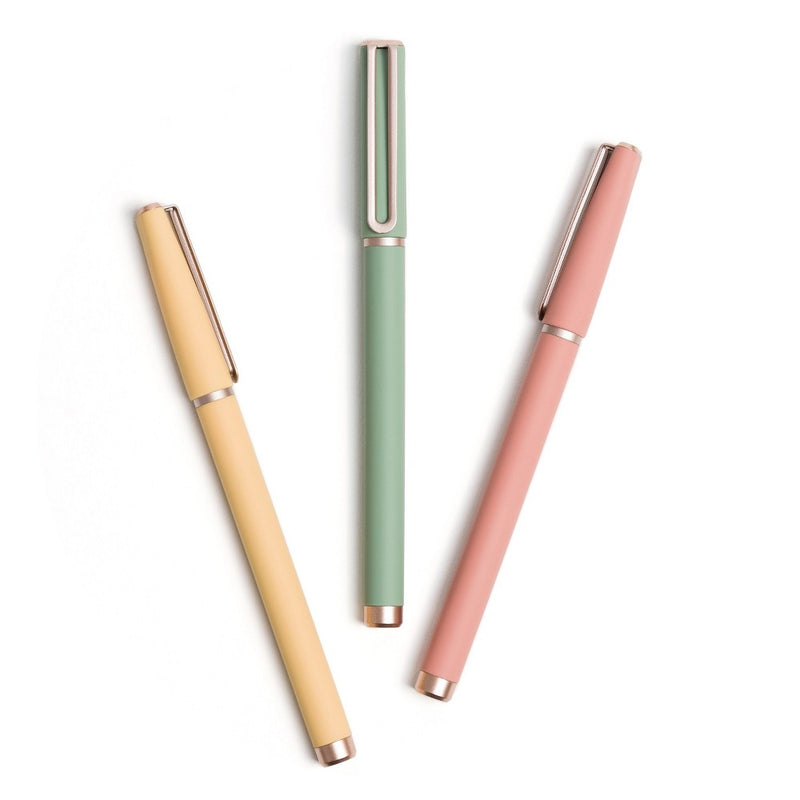 U Brands 3ct Soft Touch Felt Tip Pens - Rose Gold Accents