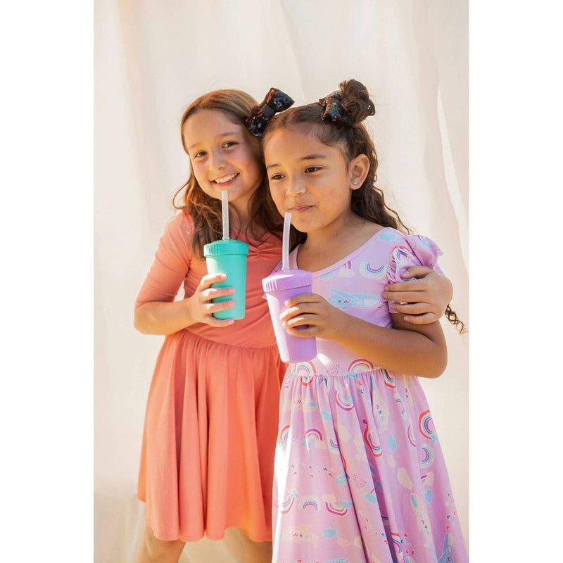 Re-Play 10 fl oz Recycled Straw Cup with Silicone No-Pull-Out Straw - Aqua