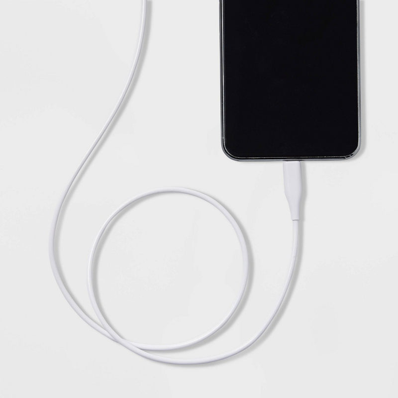 3' Lightning to Aux (M) Cable - heyday White
