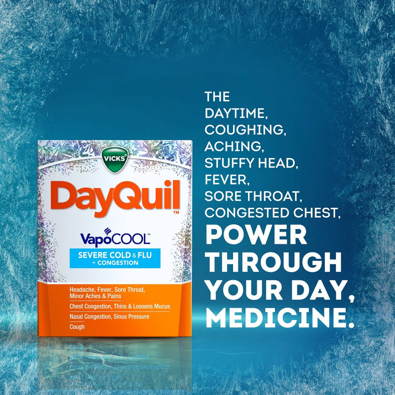 Vicks DayQuil & NyQuil Severe VapoCOOL Cold & Flu Medicine Caplets - 24ct
