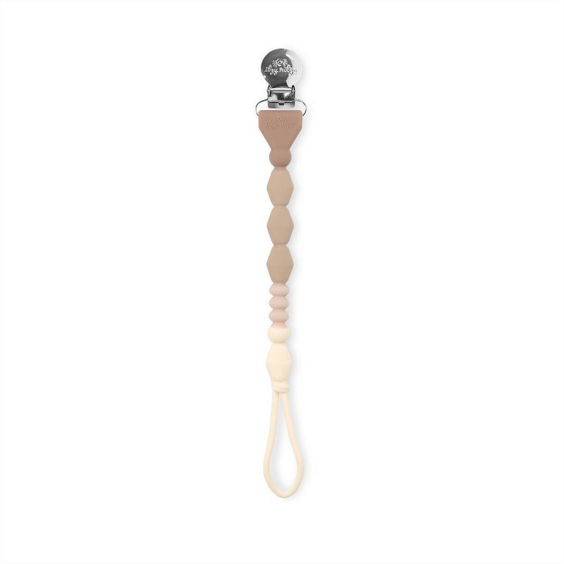 Itzy Ritzy Lux Silicone Pacifier Strap - Toast Ombre