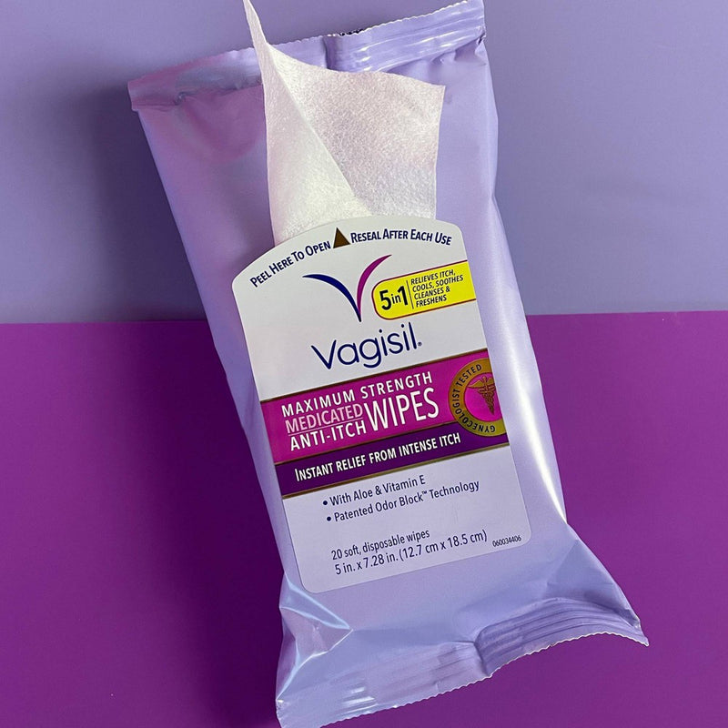 Vagisil Maximum Strength Anti-Itch Medicated Feminine Intimate Wipes - 20ct