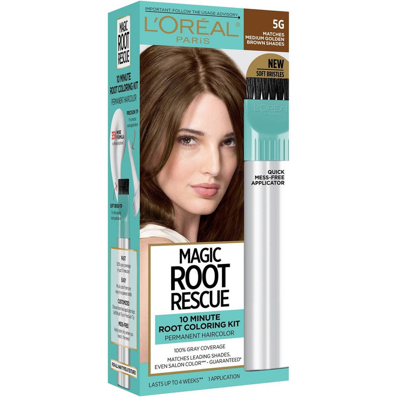 L'Oreal Paris Root Rescue Permanent Hair Color - Medium Golden Brown 5G