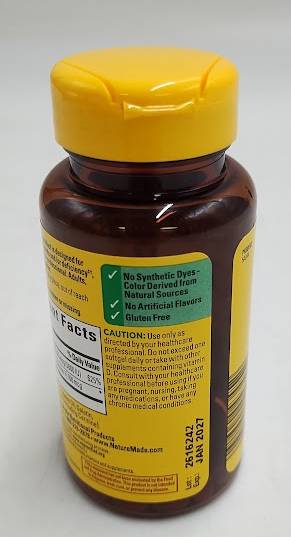Nature Made D3+K2 Supplement Tablets - 30ct.EXP:08/2026