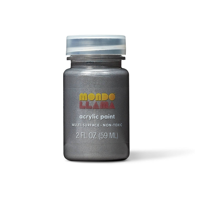 2oz Metallic Acrylic Paint Cool Slate - Mondo Llama