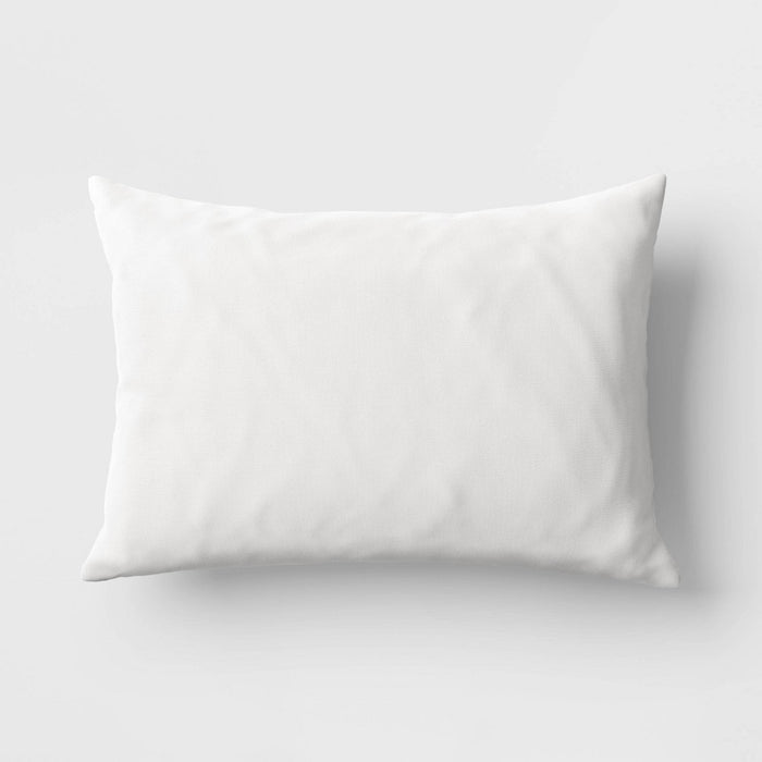 Feather Filled Lumbar Throw Pillow White - Threshold