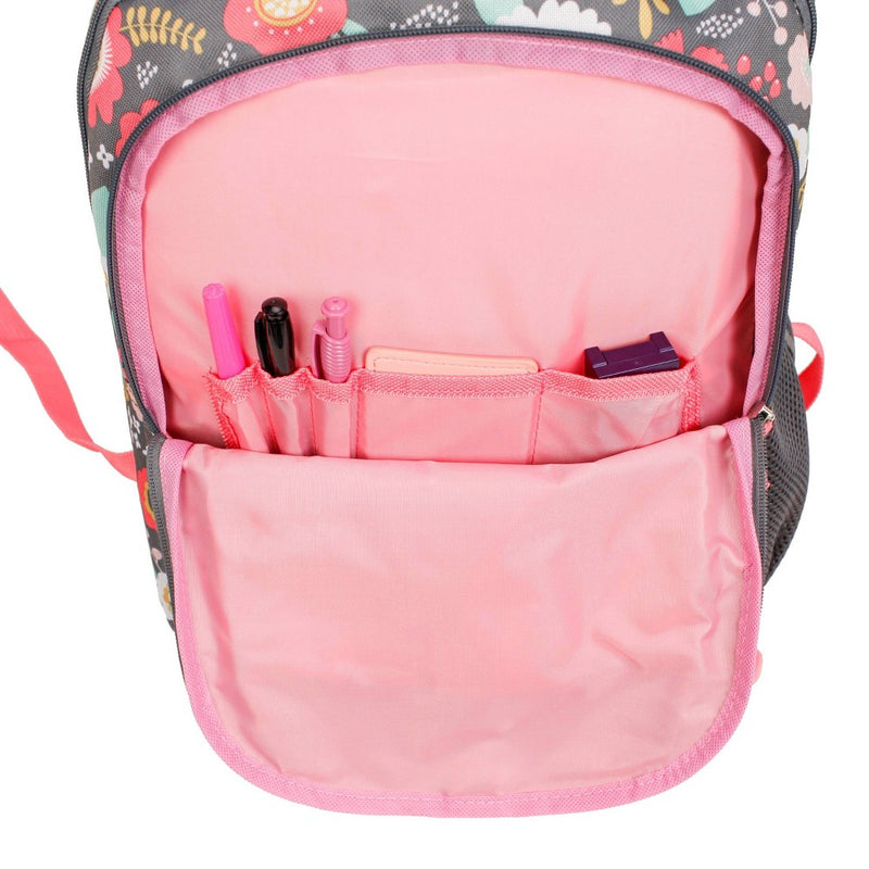 Crckt Kids' 16.5" Backpack - Gray Floral