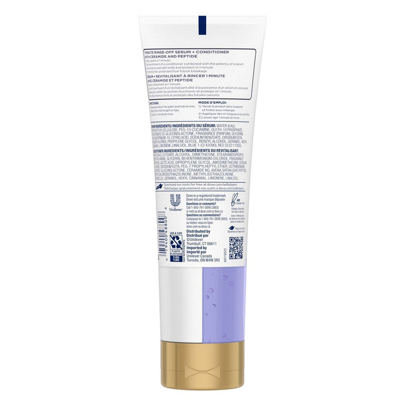 Dove Beauty Hair Therapy Rescue & Protect Ceramide + Peptide Serum + Conditoner - 8 fl oz