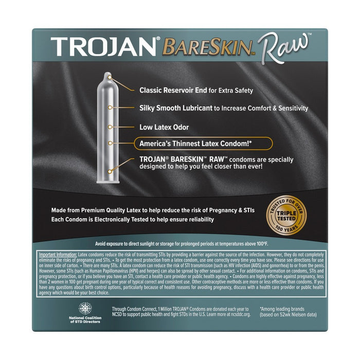 Trojan BareSkin Raw Condoms - 24ct