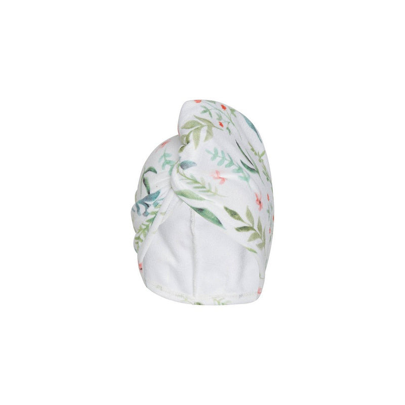 Turbie Twist Microfiber Hair Towel Pink Flower and White - 2pk