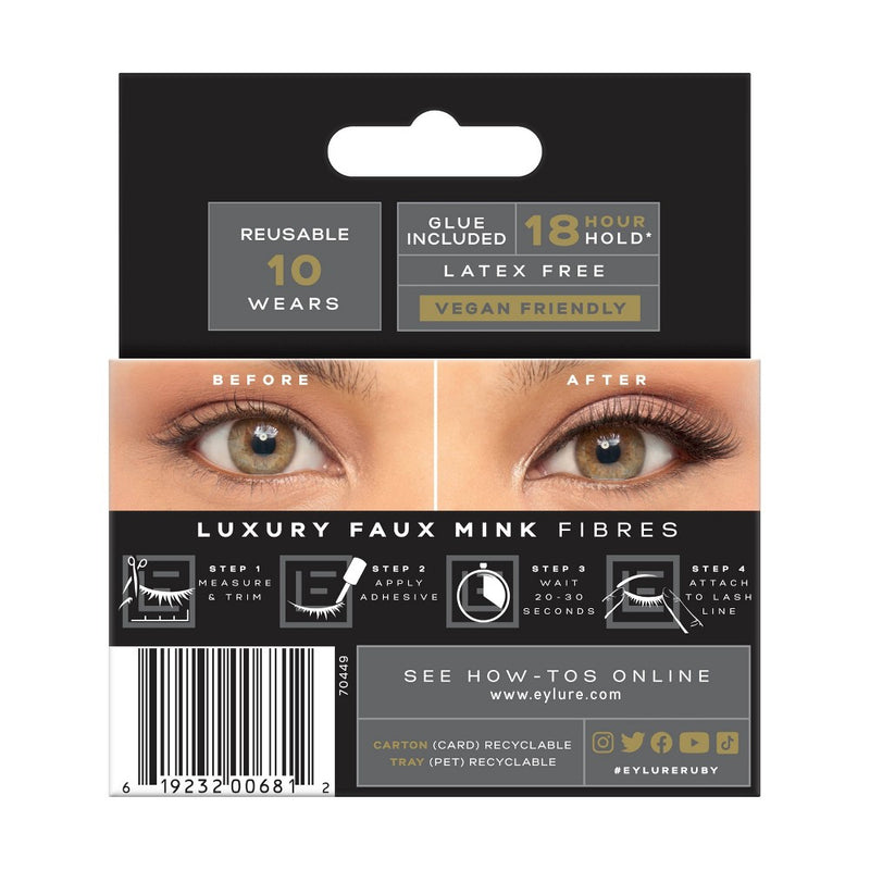 Eylure Luxe Faux Mink Ruby False Eyelashes - 1pr