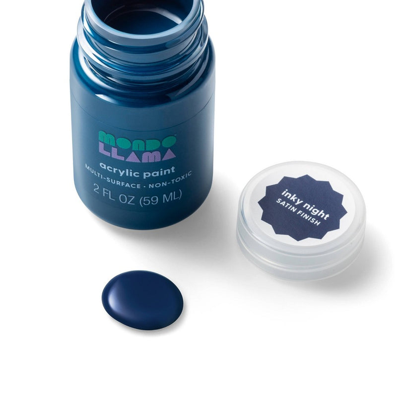 2oz Satin Acrylic Paint Inky Night - Mondo Llama