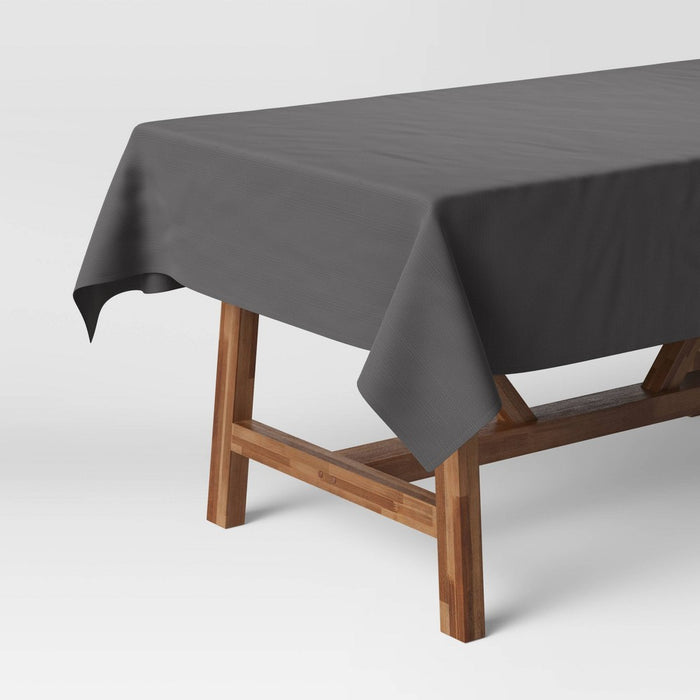 104" x 60" Solid Tablecloth Gray - Threshold