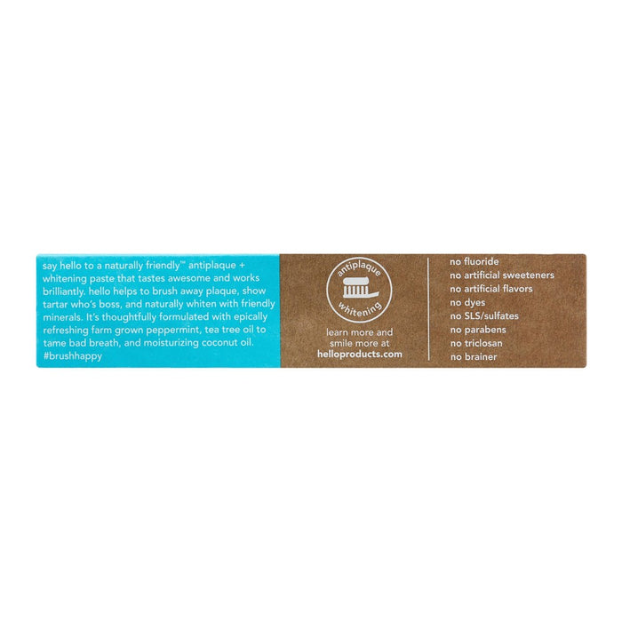 hello Antiplaque and Whitening Fluoride-Free Toothpaste - 4.7oz