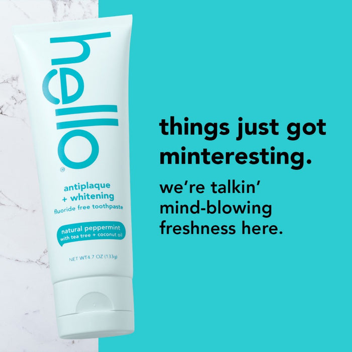 hello Antiplaque and Whitening Fluoride-Free Toothpaste - 4.7oz
