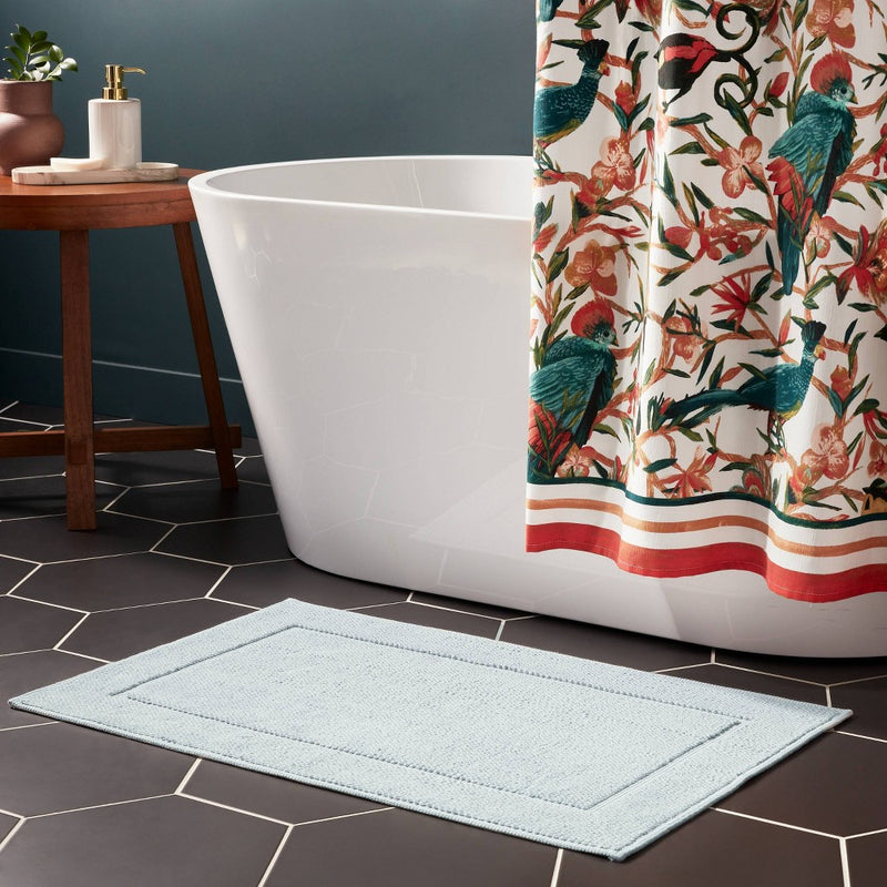 21"x34" Spa Plush Bath Mat Light Blue - Threshold