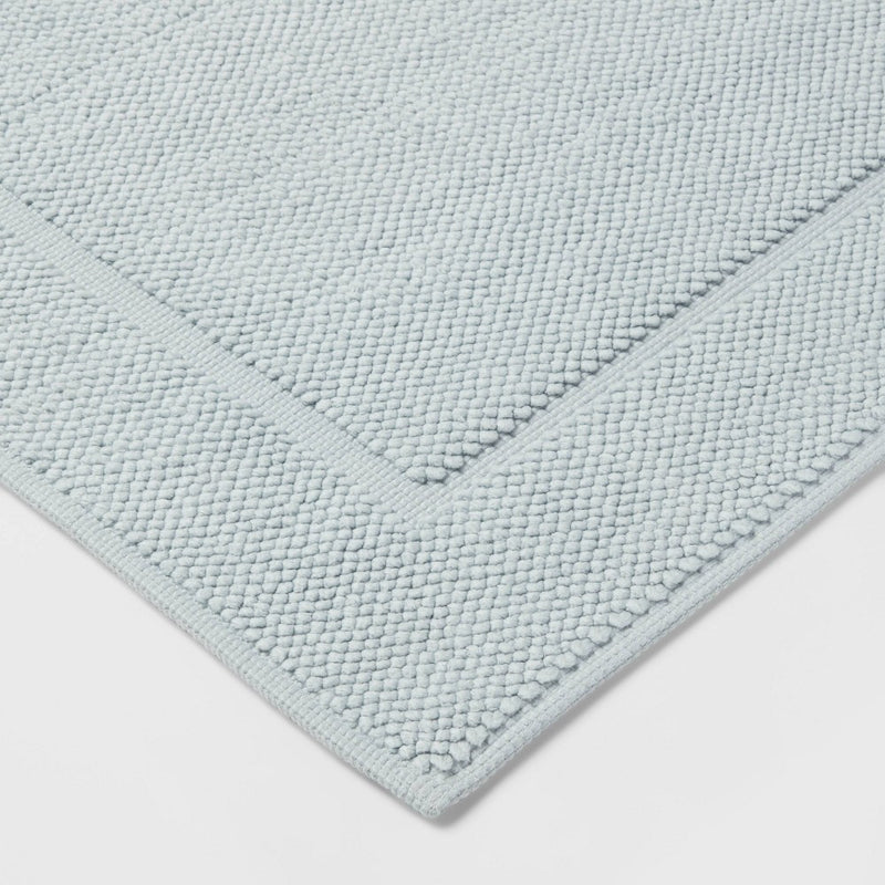21"x34" Spa Plush Bath Mat Light Blue - Threshold
