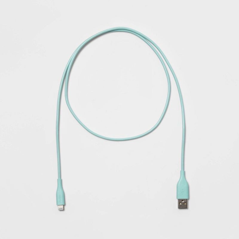 3' Lightning to USB-A Round Cable - heyday Spring Teal