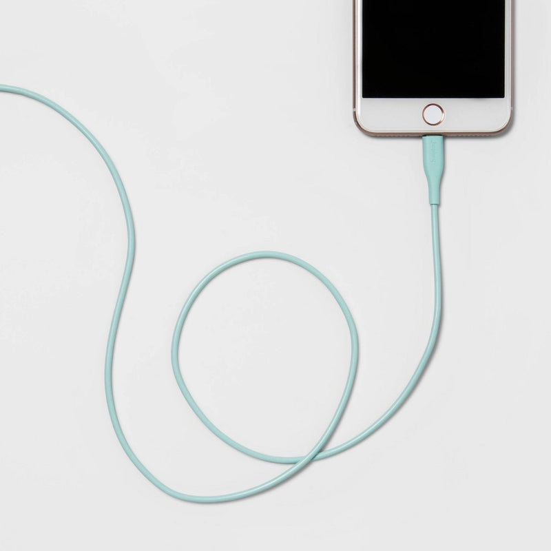 3' Lightning to USB-A Round Cable - heyday Spring Teal