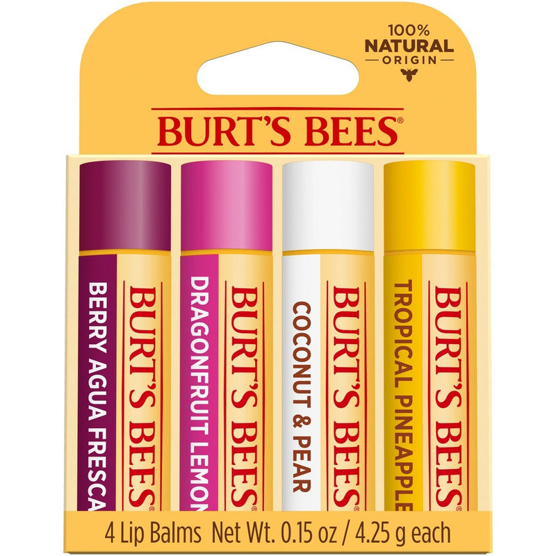 Burt's Bees Lip Balm - Tropical Fruit - 4ct
