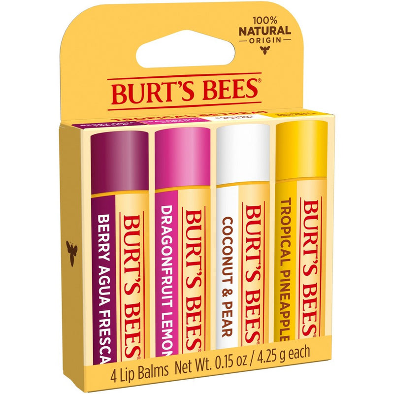 Burt's Bees Lip Balm - Tropical Fruit - 4ct