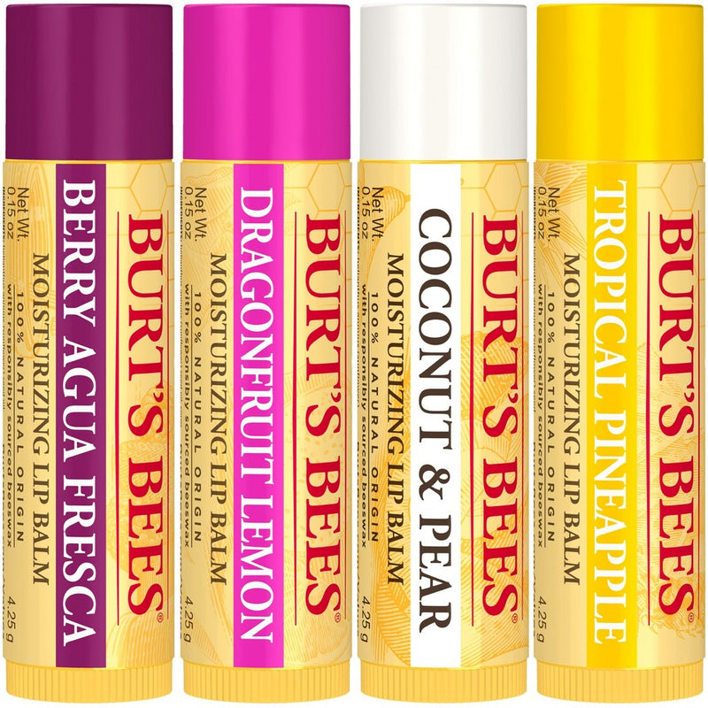 Burt's Bees Lip Balm - Tropical Fruit - 4ct