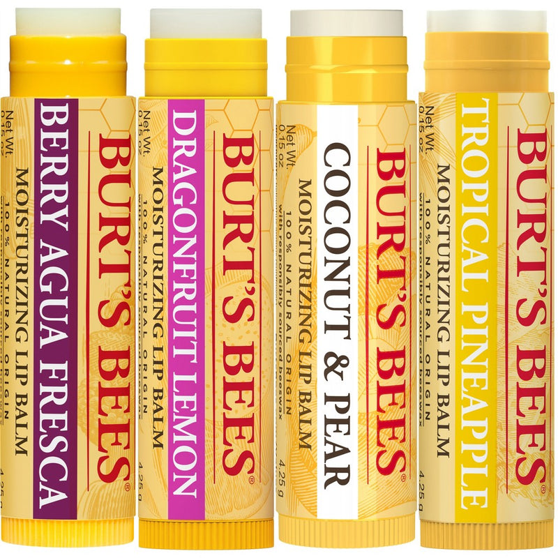Burt's Bees Lip Balm - Tropical Fruit - 4ct