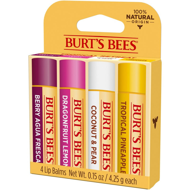 Burt's Bees Lip Balm - Tropical Fruit - 4ct