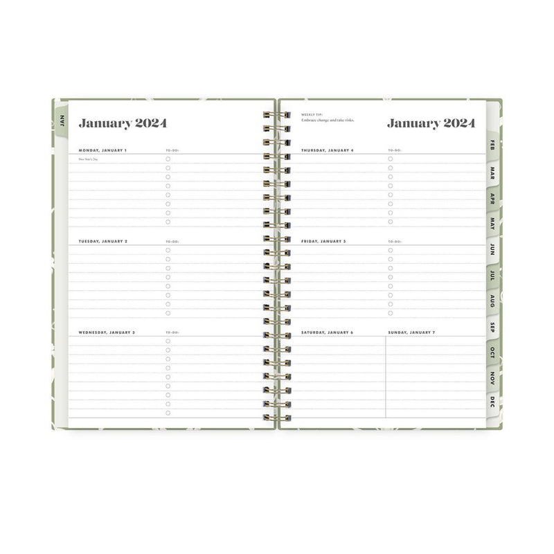 The Everygirl x Day Designer 2024 Planner 5"x8" Weekly/Monthly Folknight Sage