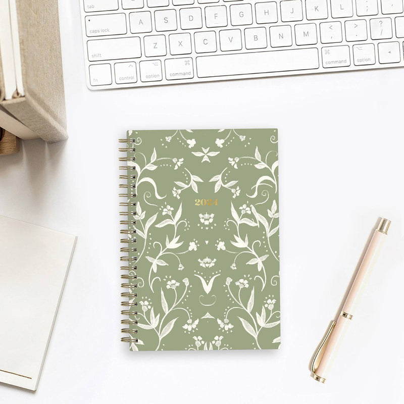 The Everygirl x Day Designer 2024 Planner 5"x8" Weekly/Monthly Folknight Sage