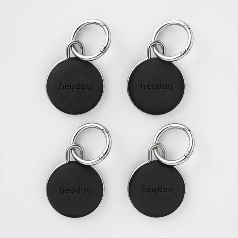 Apple AirTag 4pk Silicone Keychain - heyday Black