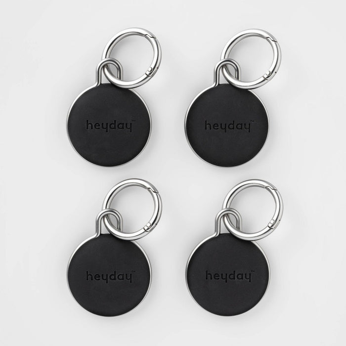 Apple AirTag 4pk Silicone Keychain - heyday Black