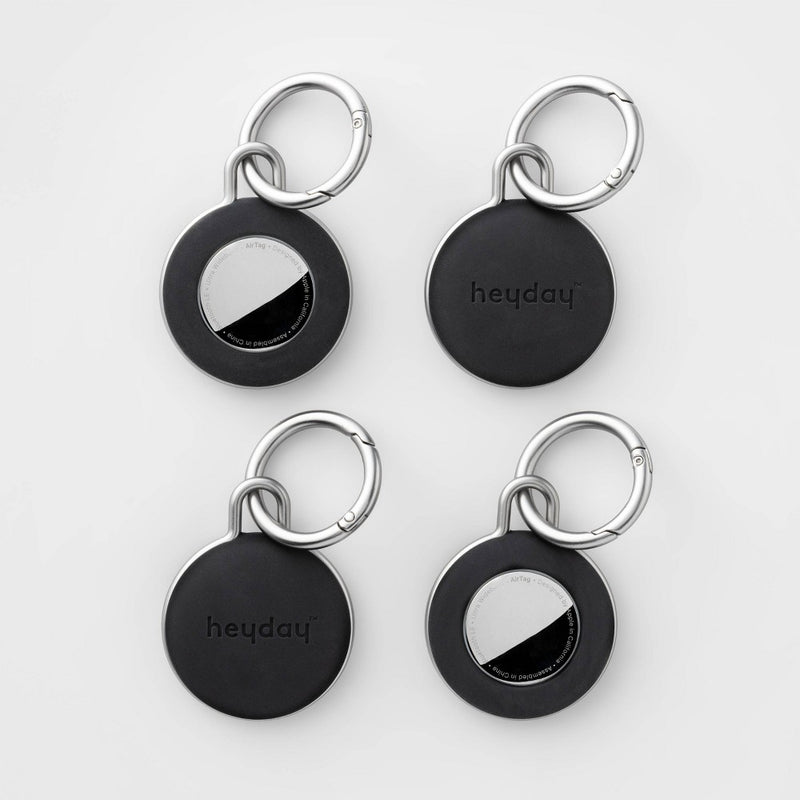 Apple AirTag 4pk Silicone Keychain - heyday Black