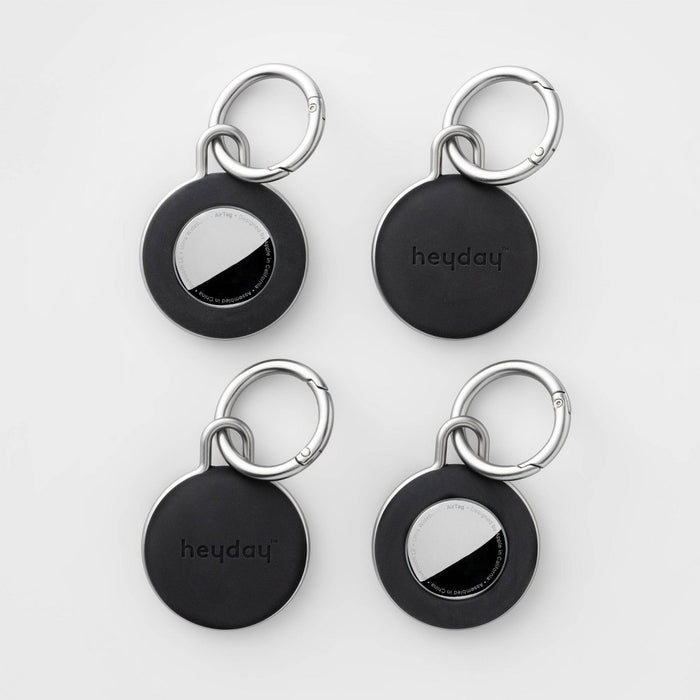 Apple AirTag 4pk Silicone Keychain - heyday Black