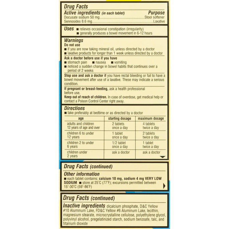 Senokot-S Laxative Plus Softener Tablets 30ct