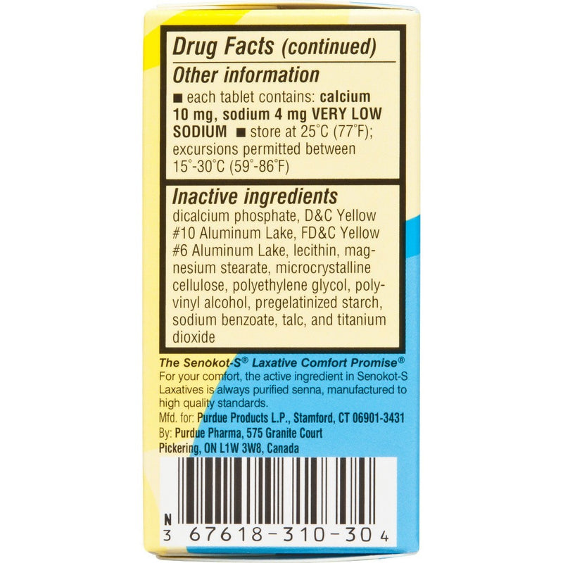 Senokot-S Laxative Plus Softener Tablets 30ct