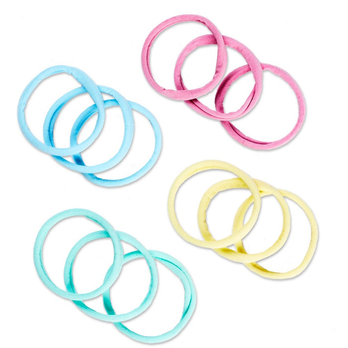 scunci Hosiery Pastel Hair Tie Ponytailers - 12pk