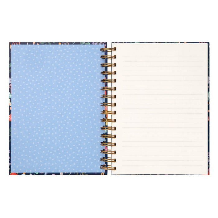 Blank Journal 6"x8" Hard Cover Mushrooms Navy - greenroom