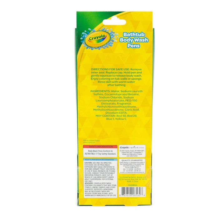 6ct Crayola Body Wash Bath Pens - Unscented - 3pk/6 fl oz