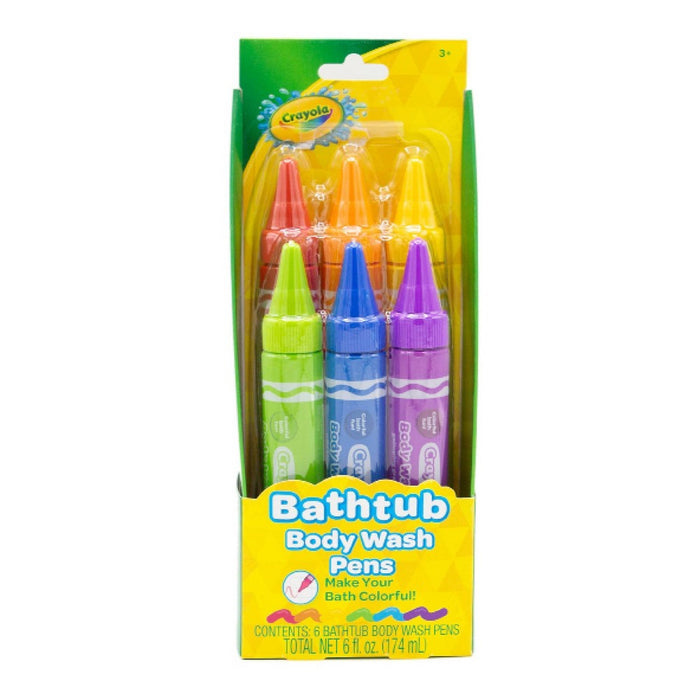 6ct Crayola Body Wash Bath Pens - Unscented - 3pk/6 fl oz