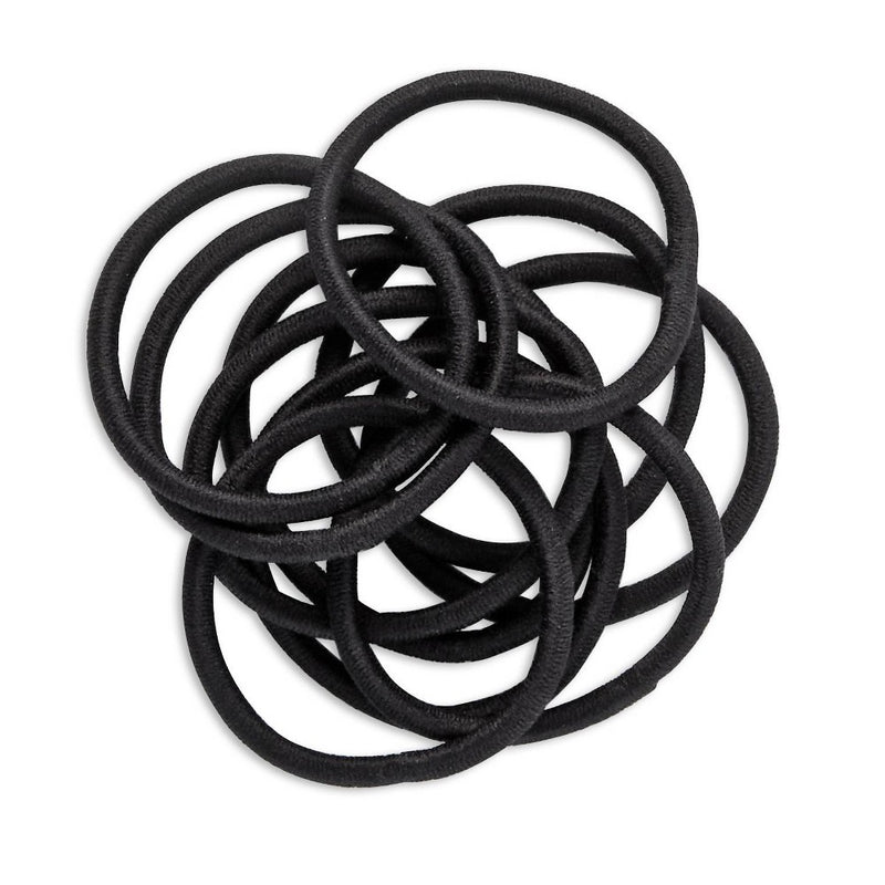 scunci Comfy Elastic Hair Ties - Black - 10pk