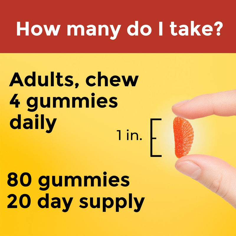 Nature Made Vitamin C Gummies Maximum Strength Dosage Immune Support 1000 mg Per Serving - 80ct