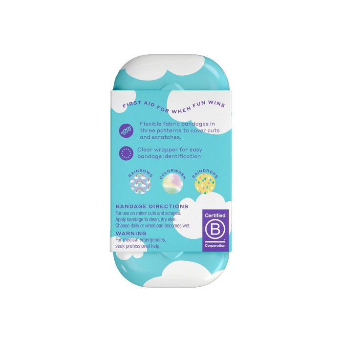 Welly Kid's Mini Flex Fabric Bandages - Clouds - 20ct
