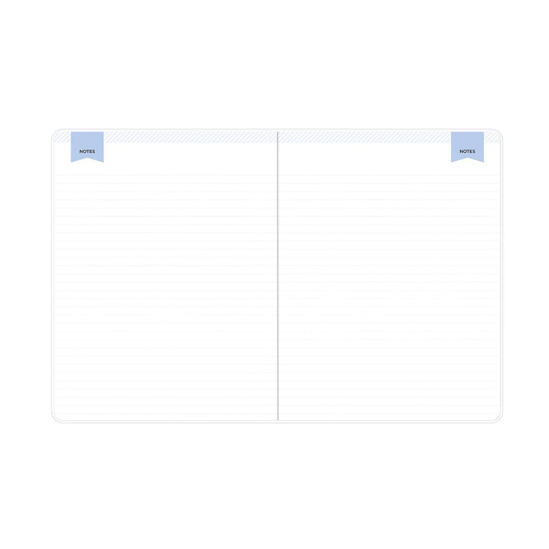 Day Designer 2024 Planner 8.5"x11" Monthly Clear Cover Swiss Dot Periwinkle
