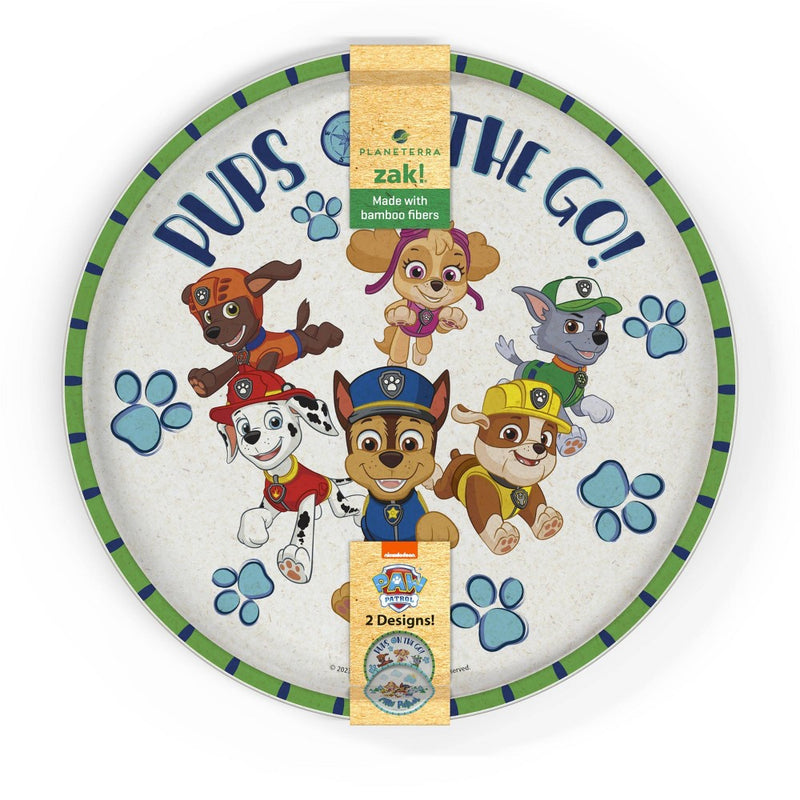 Zak Designs 'PAW Patrol' 2pk 8" Melamine Bamboo Dining Plate Set