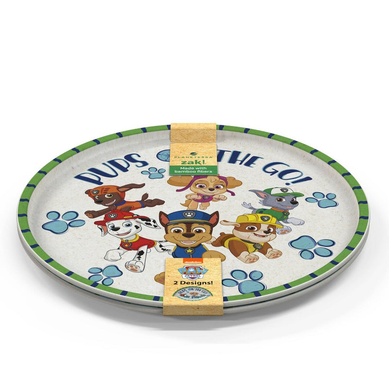 Zak Designs 'PAW Patrol' 2pk 8" Melamine Bamboo Dining Plate Set