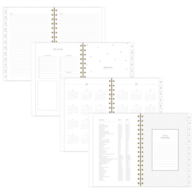 Sugar Paper Essentials 2024 Planner 8.5"x6.5" Weekly/Monthly Frosted Pink