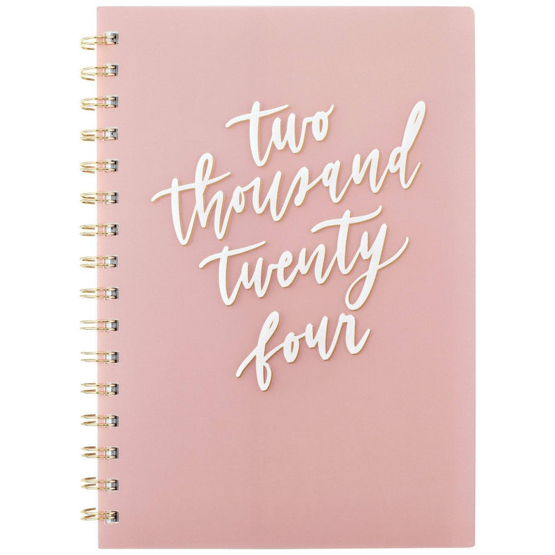 Sugar Paper Essentials 2024 Planner 8.5"x6.5" Weekly/Monthly Frosted Pink