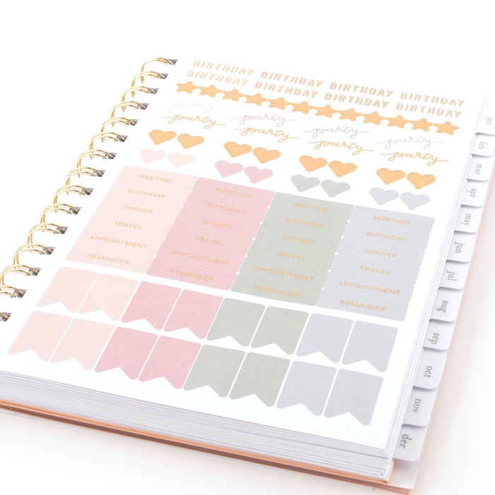 Sugar Paper Essentials 2024 Planner 8.5"x6.5" Weekly/Monthly Frosted Pink