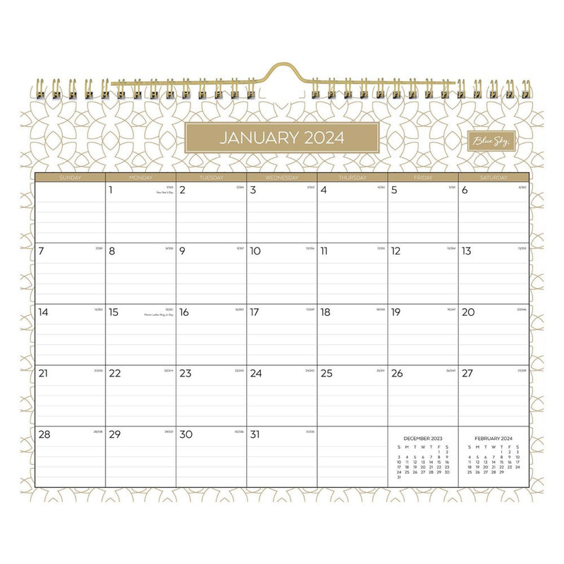 Blue Sky 2024 Wall Calendar 11"x8.75" North